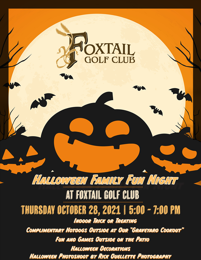 Foxtail Halloween Family Fun Night Flyer